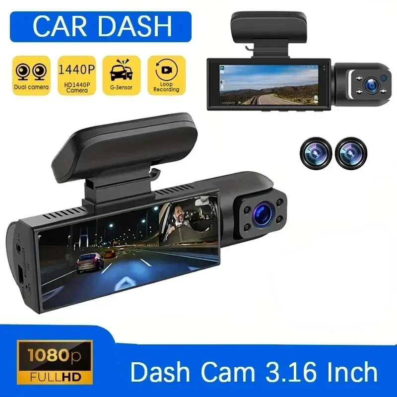 Dash Cam de 3.16 Pulgadas con Doble Lente