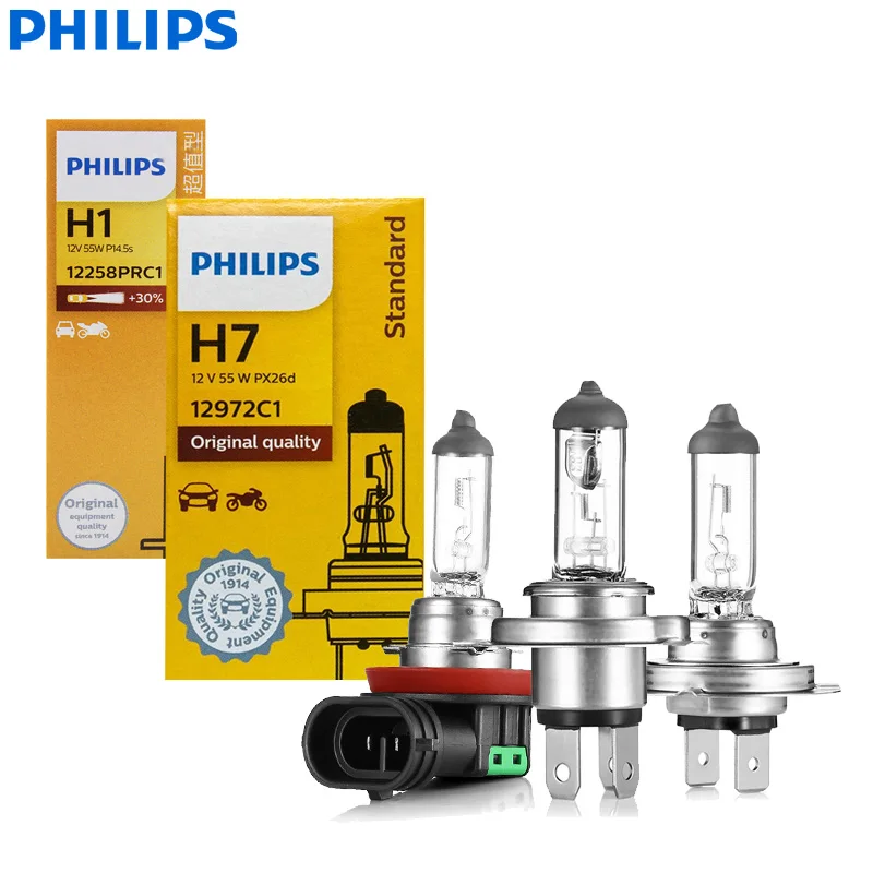 lámpara halógena original Philips H4 H7 H11 Vision